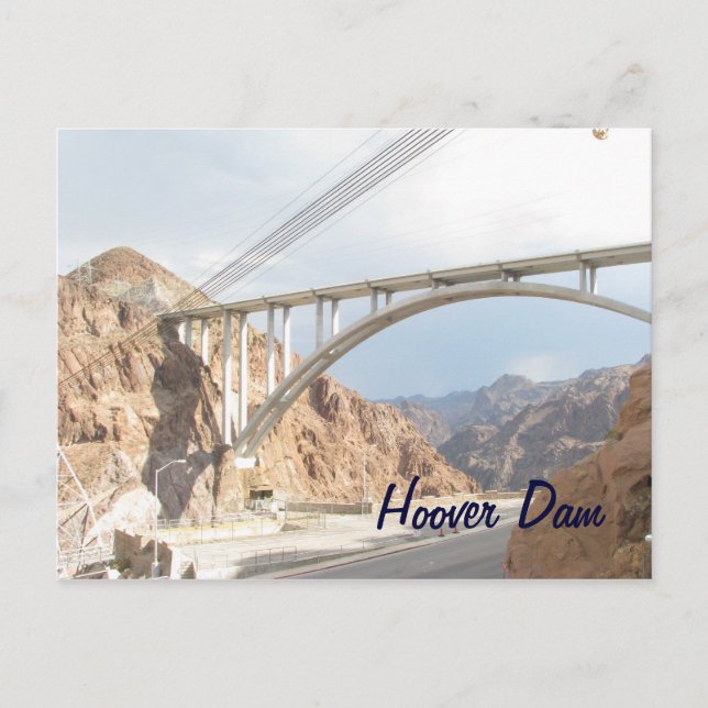 Hoover Dam Bridge Postkarte (Vorderseite)