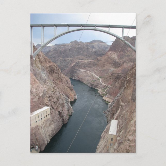 Hoover Dam Bridge Postkarte (Vorderseite)