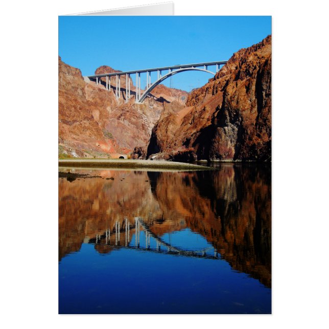 Hoover Dam Bypass Memorial Bridge Blank Card Vert. (Vorne)