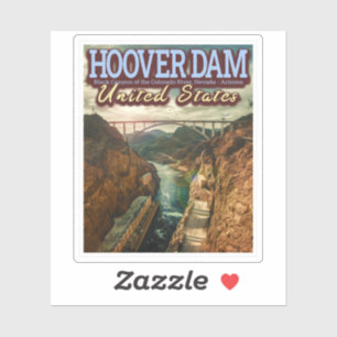 HOOVER DAM - COLORADO RIVER - NEVADA - ARIZONA USA AUFKLEBER