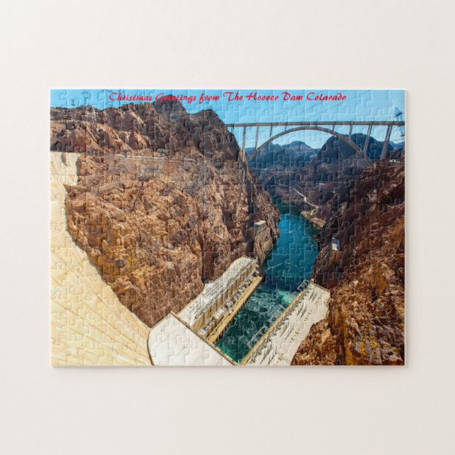 Hoover Dam Colorado.Weihnachtsgrüße Puzzle (Horizontal)