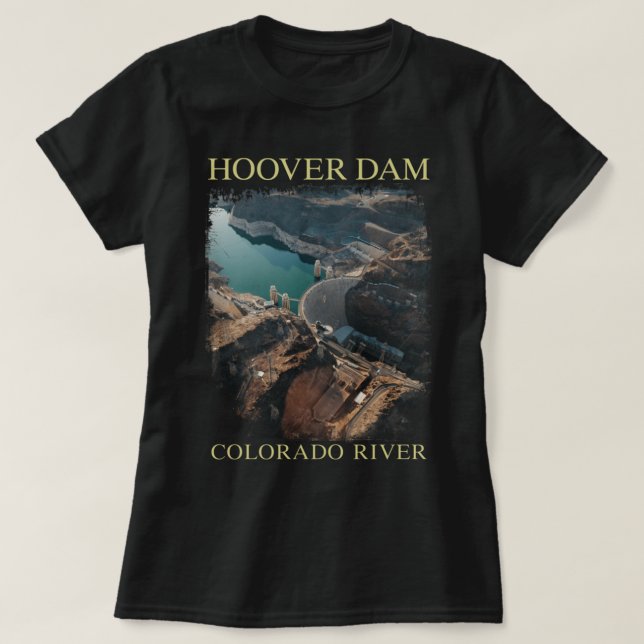 Hoover Dam Nevada Arizona Colorado Ingenieur T-Shirt (Design vorne)