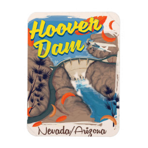 Hoover Dam Nevada/Arizona Reiseplakat Magnet