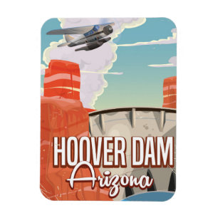 Hoover Dam Nevada Arizona Vintage Cartoon Magnet
