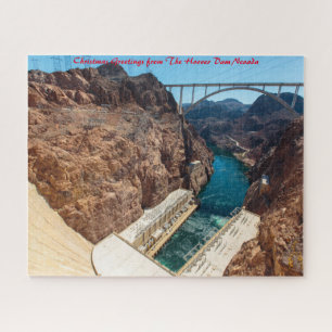 Hoover Dam Nevada.Frohe Weihnachten Puzzle