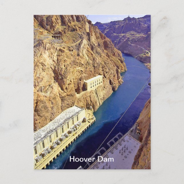 Hoover Dam, Nevada Postkarte (Vorderseite)