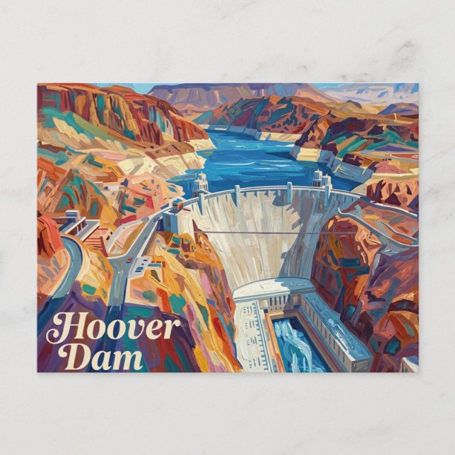 Hoover Dam Nevada Postkarte (Vorderseite)