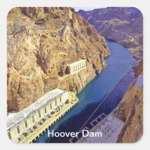 Hoover Dam, Nevada Quadratischer Aufkleber