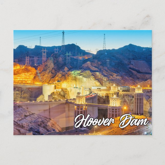 Hoover Dam, Nevada, USA Postkarte (Vorderseite)