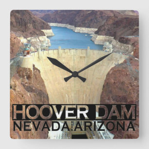 Hoover Dam Quadratische Wanduhr