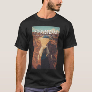 Hoover Dam Travel Art Vintag T-Shirt
