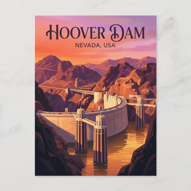 Hoover Dam USA Postkarte (Vorderseite)