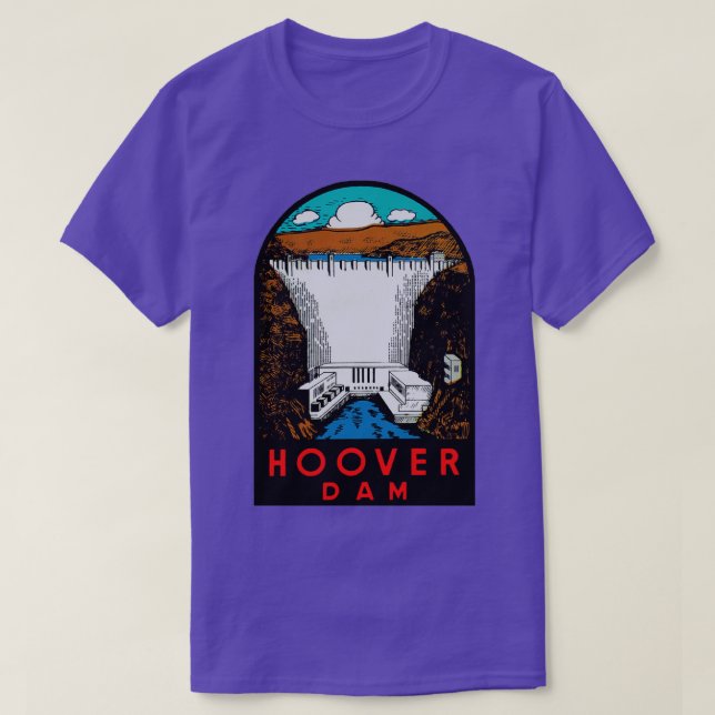 Hoover Dam Vintage Travel T-Shirt (Design vorne)