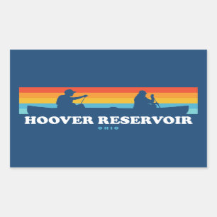 Hoover Reservoir Ohio Canoe Rechteckiger Aufkleber
