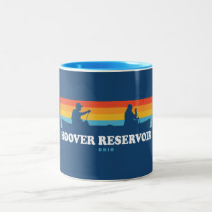 Hoover Reservoir Ohio Canoe Zweifarbige Tasse