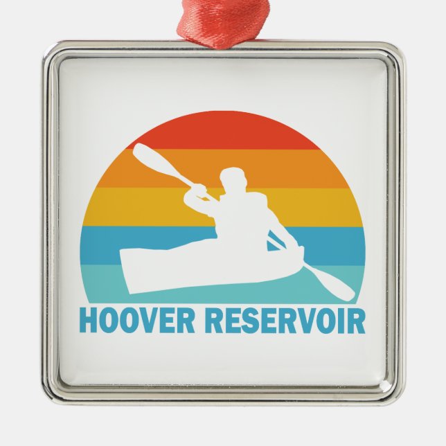 Hoover Reservoir Ohio Kayak Ornament Aus Metall (Vorne)