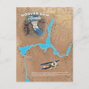 Hoover-Staudamm Nevada Karte