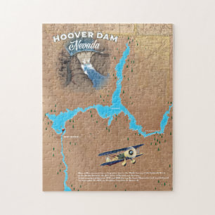 Hoover-Staudamm Nevada Karte Puzzle