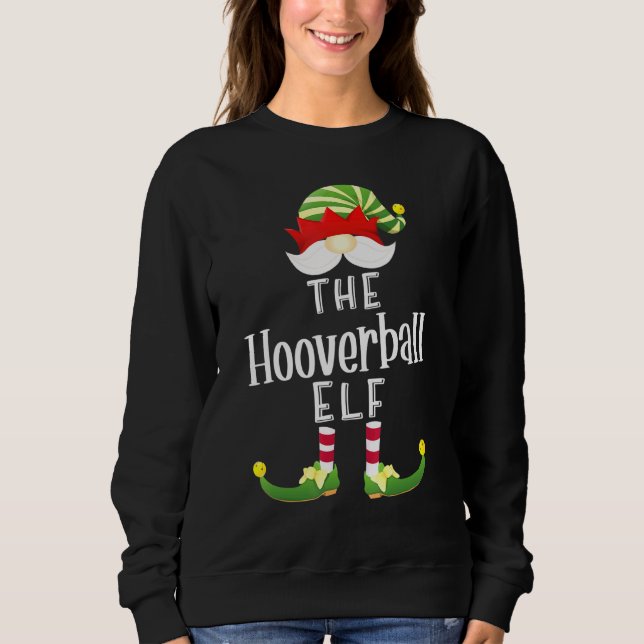 Hooverball Elf Group Christmas Pajama Party Sweatshirt (Vorderseite)