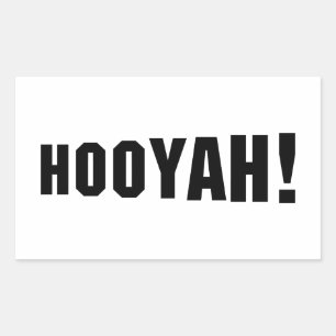 HOOYAH! RECHTECKIGER AUFKLEBER