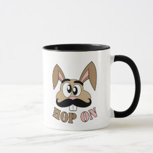 Hop auf dem Kaninchen Mustache Tasse