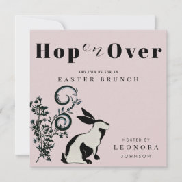 Hop auf über den modernen Bunny Oaster Brunch Einladung