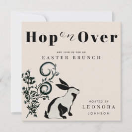 Hop auf über den modernen Bunny Oaster Brunch Einladung