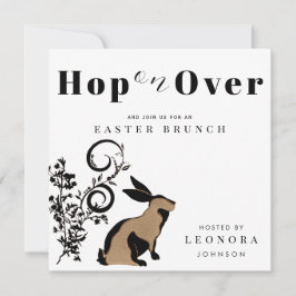 Hop auf über den modernen Bunny Oaster Brunch Einladung