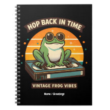 Hop Back in Time Vintage Frosch Retro Illustration