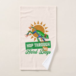 Hop durch die harten Tage Amazonas-Baumfrosch Handtuch