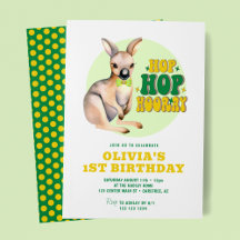 Hop Hooray Kangaroo 1. Geburtstag