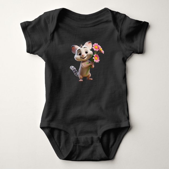 Hop in Cuteness Rabbit Baby Bodysuit Strampler (Vorderseite)