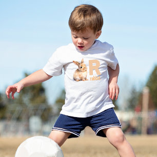 Hop in Learning: Adorable Alphabet Rabbit Kleinkind T-shirt
