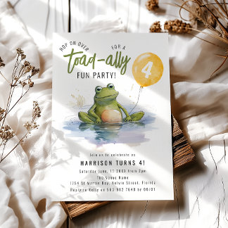 Hop On Over | Toad-ally Fun Party Geburtstag Einladung