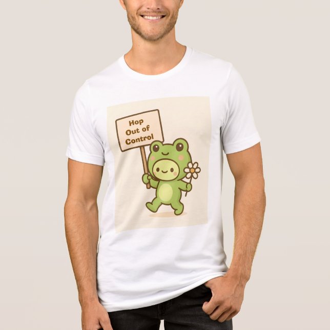 HOP Out of Control Frog Cute Whimsical Life Tri-Blend Shirt (Vorderseite)