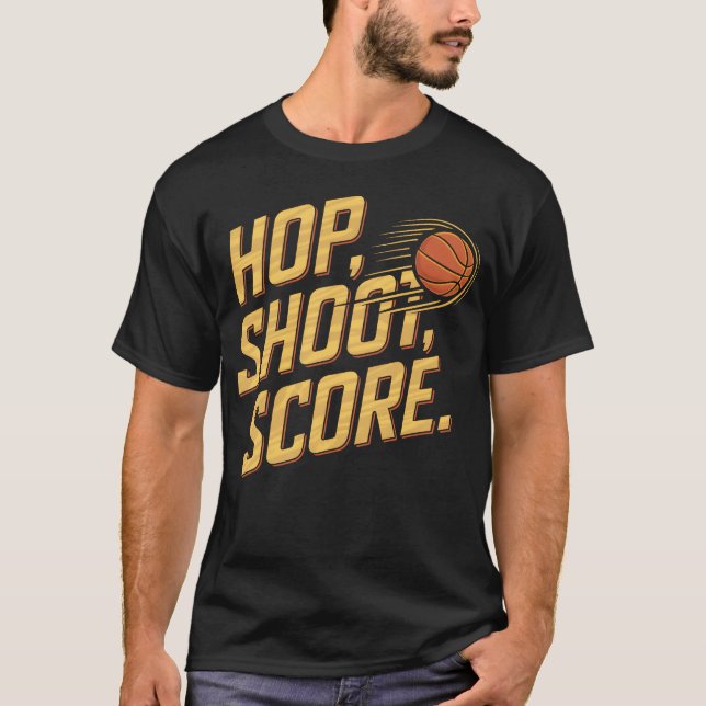Hop Shoot Score Basketball Sports Lovers family T-Shirt (Vorderseite)