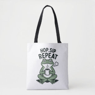 Hop Sip Repeat Lustiges Frosch-Kaffeedesign