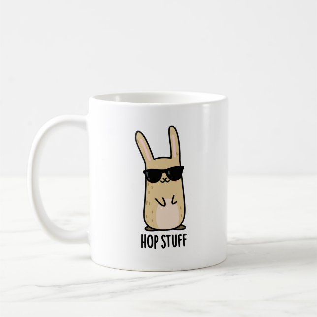 Hop Stuff Funny Bunny Rabbit Pub Kaffeetasse (Links)