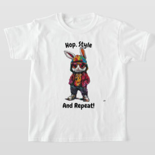 Hop, Style und Repeat - Trendy Bunny T-Shirt für K