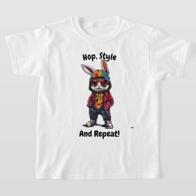 Hop, Style und Repeat - Trendy Bunny T-Shirt für K (Ablage )