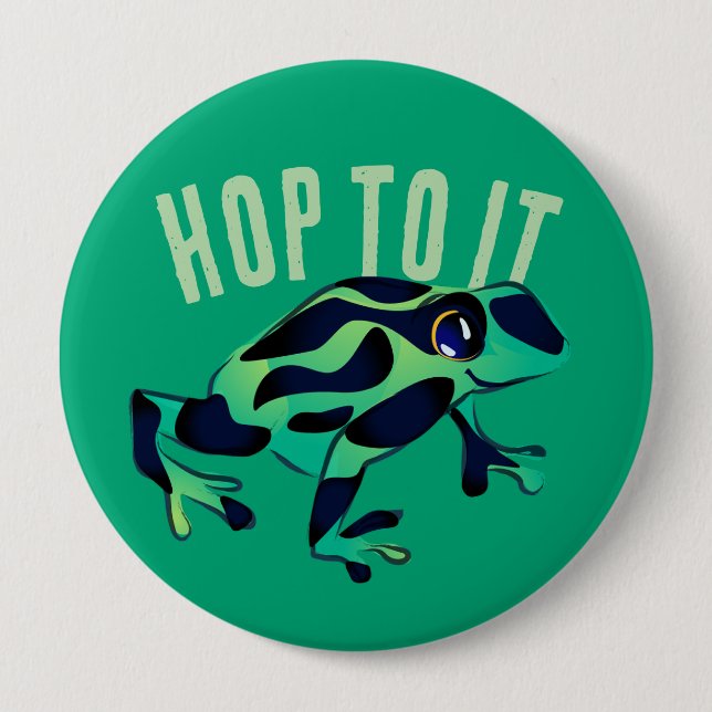 Hop to it Green Frog Button (Vorderseite)