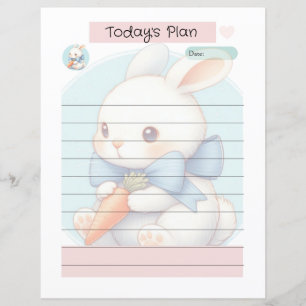 Hop to it Kids Bunnies Tagesplaner Seite