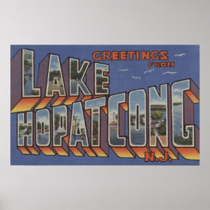 Hopatcong-See, New Jersey - Große Buchstabenszenen Poster