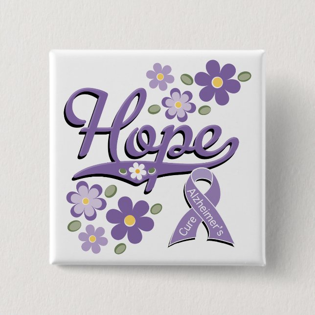 Hope Alzheimer's Awareness Button (Vorderseite)