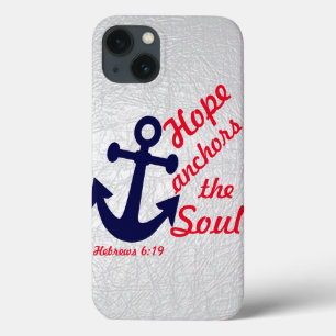 Hope anchors the soul Hebrews bible verse Case-Mate iPhone Hülle