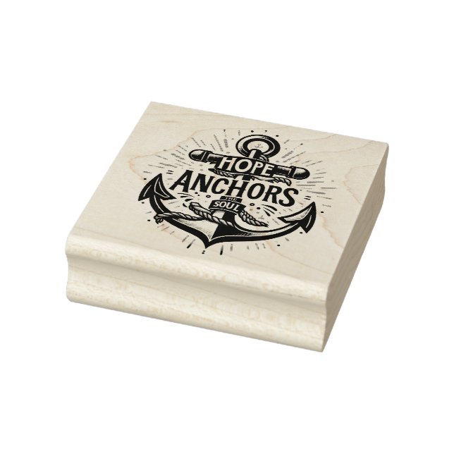 Hope Anchors The Soul Nautica Anchor Gummistempel (Stempel)