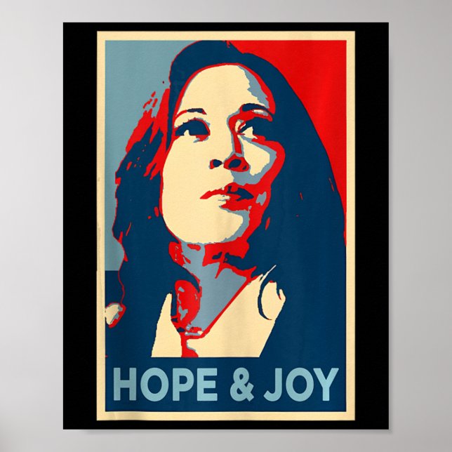 Hope and Joy Kamala Harris Obama 47. Vote Portrai Poster (Vorne)