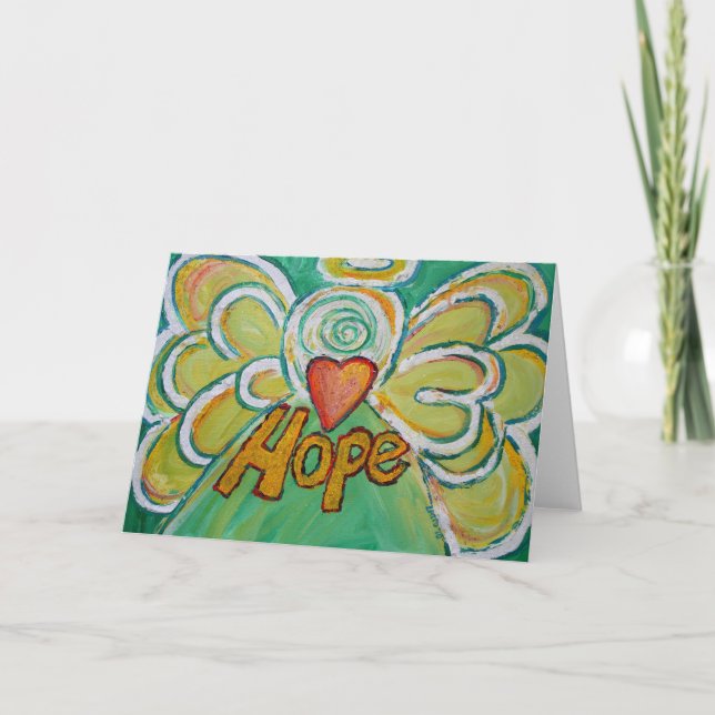 Hope Angel Greeting Card Feiertagskarte (Vorderseite)