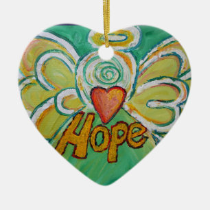 Hope Angel Word Kunstschatz Keramik Ornament
