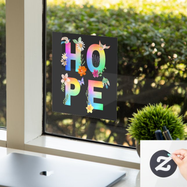Hope Artistic Positive Motivierend Inspiration Fensteraufkleber (Büro)